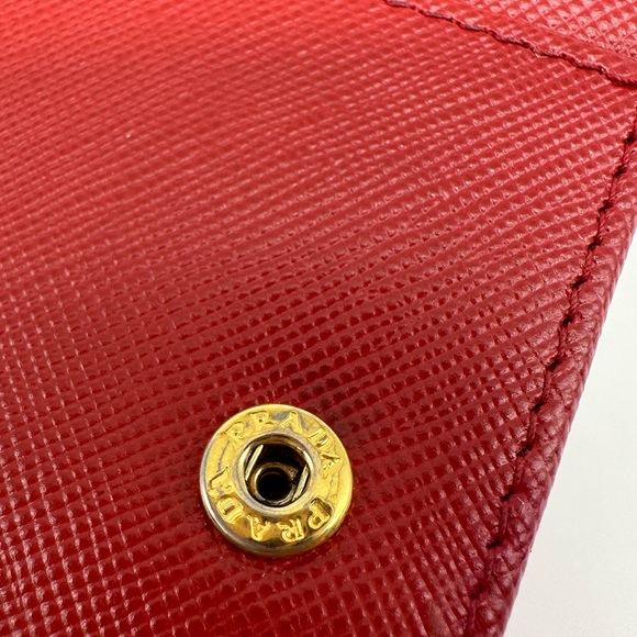 AUTHENTIC PRADA FIERY RED LARGE SAFFIANO LEATHER WALLET - Picture 12 of 16